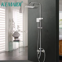 KEMAIDI Bathroom Mixer Shower Bathtub Taps Rainfall Shower Wall torneira Tap  8 