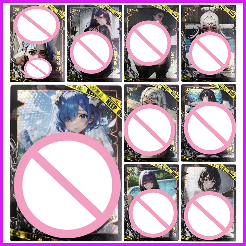 

Anime Goddess Story Rare ZR Heat Sensitive Collectible Card Phagna Jinx Taiho Rem Raiden Shogun Seele Toys for Boy Birthday Gift