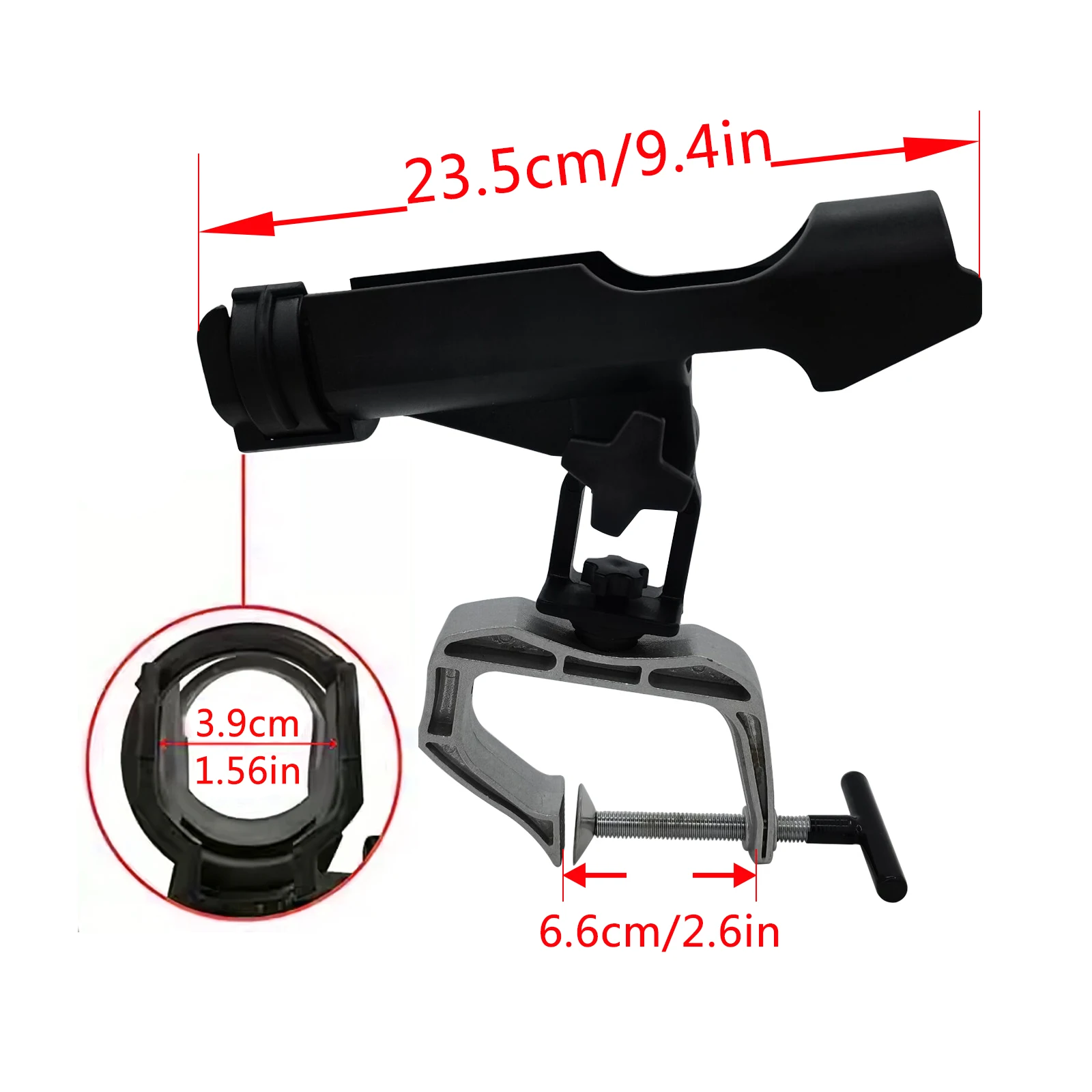 ISURE MARINE 360 ° Adjustable Fishing Rod Holder, Portable Fishing Rod Holder Multi Functional Fishing Rod Holder For Yacht Use