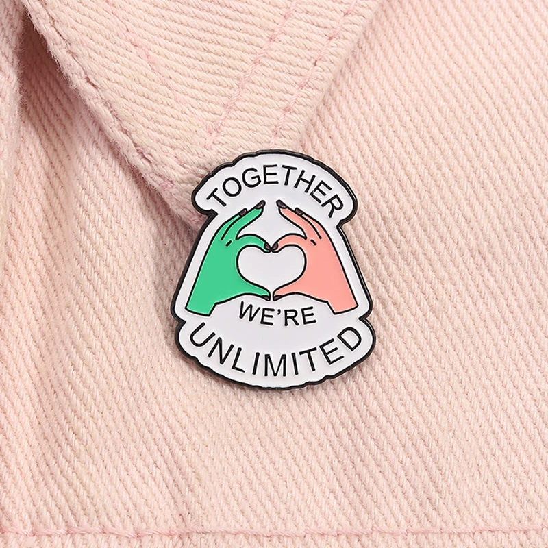 Together We're Unlimited Enamel Pin Magic Fantasy Movies Metal Brooch Lapel Backpack Badge Funny Jewelry Gift for Wicked Fan