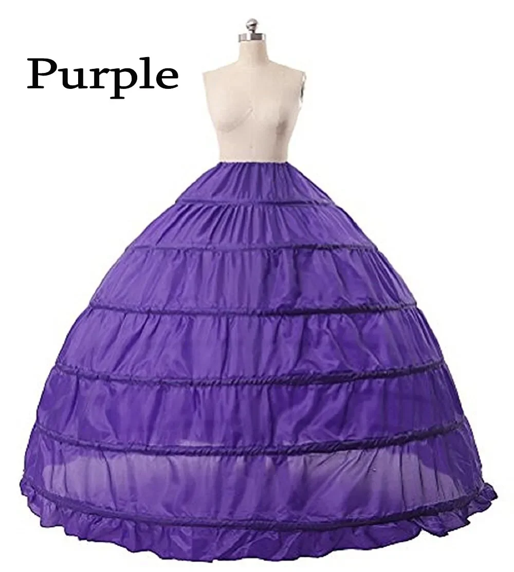 Jupon de robe de Rhcoloré pour femmes, sous-jupe arc-en-ciel, crinoline Branco, violet, rouge, bleu