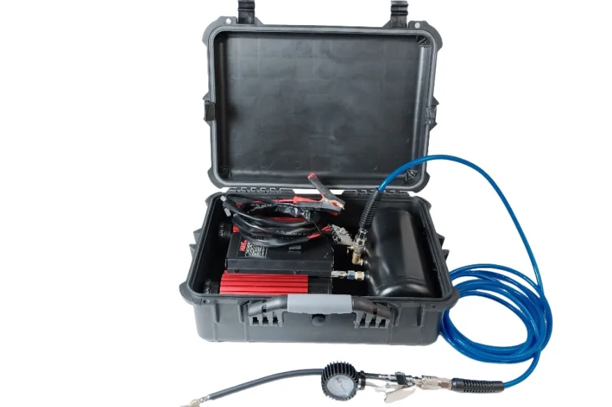 Twin Cylinder 4WD Automotive Air Compressor Tire Inflatable Air Compressor Kit