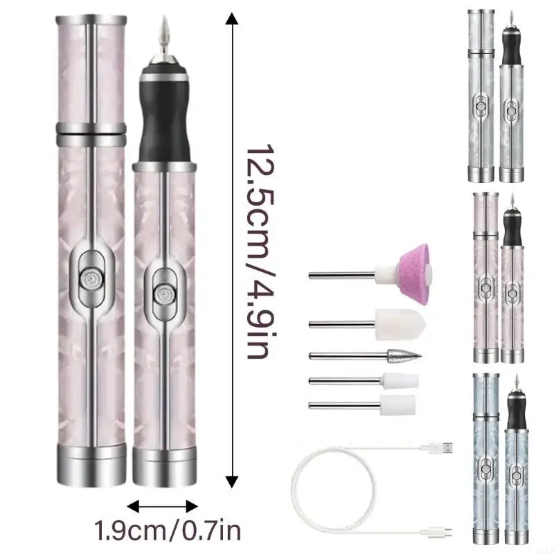 Q1FB Compacte elektrische nageloefening voor salonkwaliteit manicures 15000 tpm draadloos en oplaadbaar apparaat voor gelnagels