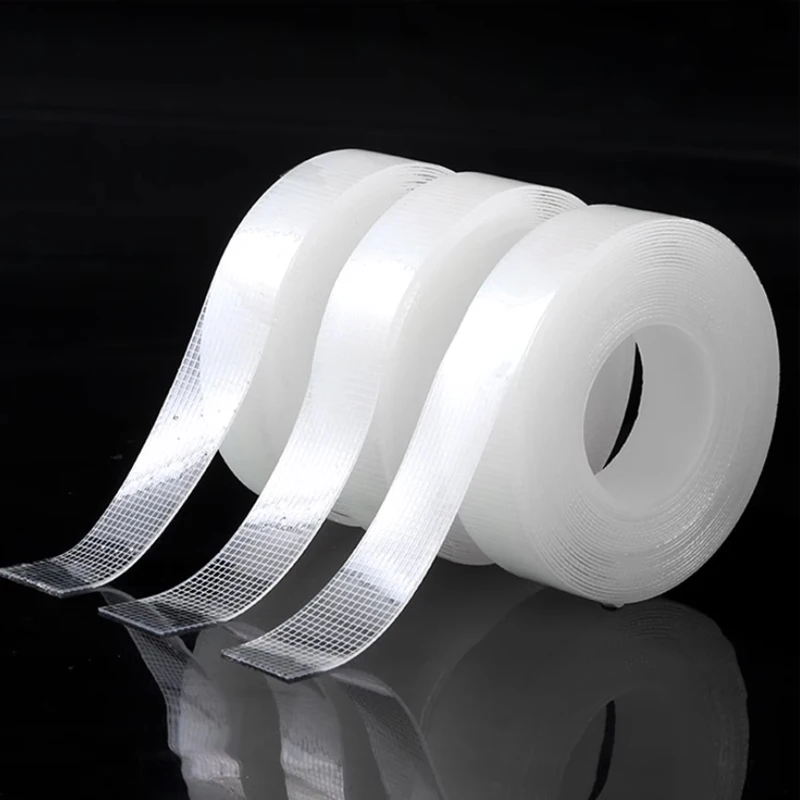 1/5m Nano Double-sided Adhesive Tape High Viscosity Upgraded Removable No Residue Waterproof Extra Strong Sticky Strip Sticker