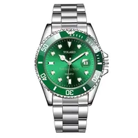 Men Watch Luxury Quartz Watch Business Watches Blue Dial Calendar Men Stainless Steel Band Fashion Male Wrist Watch Clock