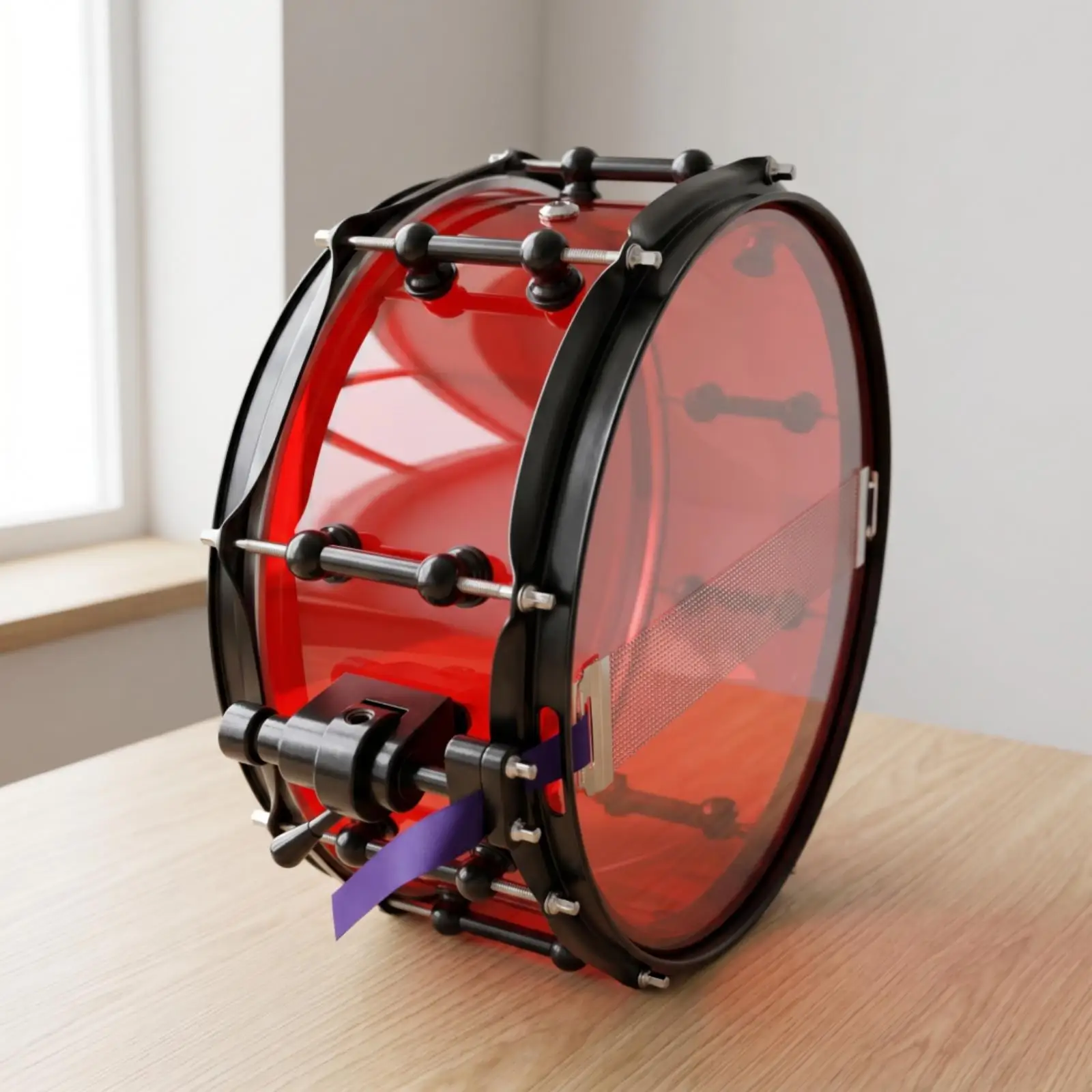 Acrylic Drum Focused Tone Snare Drum 14x5.5 Inch Percussion with Hardware for Drum Set Studio