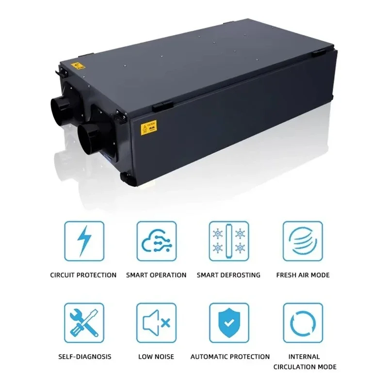 Central full-heat fresh air dehumidification system Whole house air dehumidifier 28~ 98 liters/Dh ceiling installation