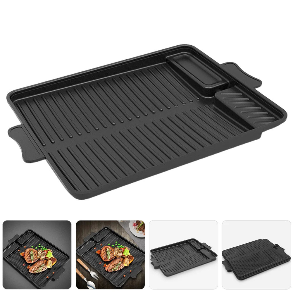

Rectangular Korean Bbq Pan Nonstick Maifan Stone Grill Plate Indoor Outdoor Stove Large Surface Bbq Bakeware
