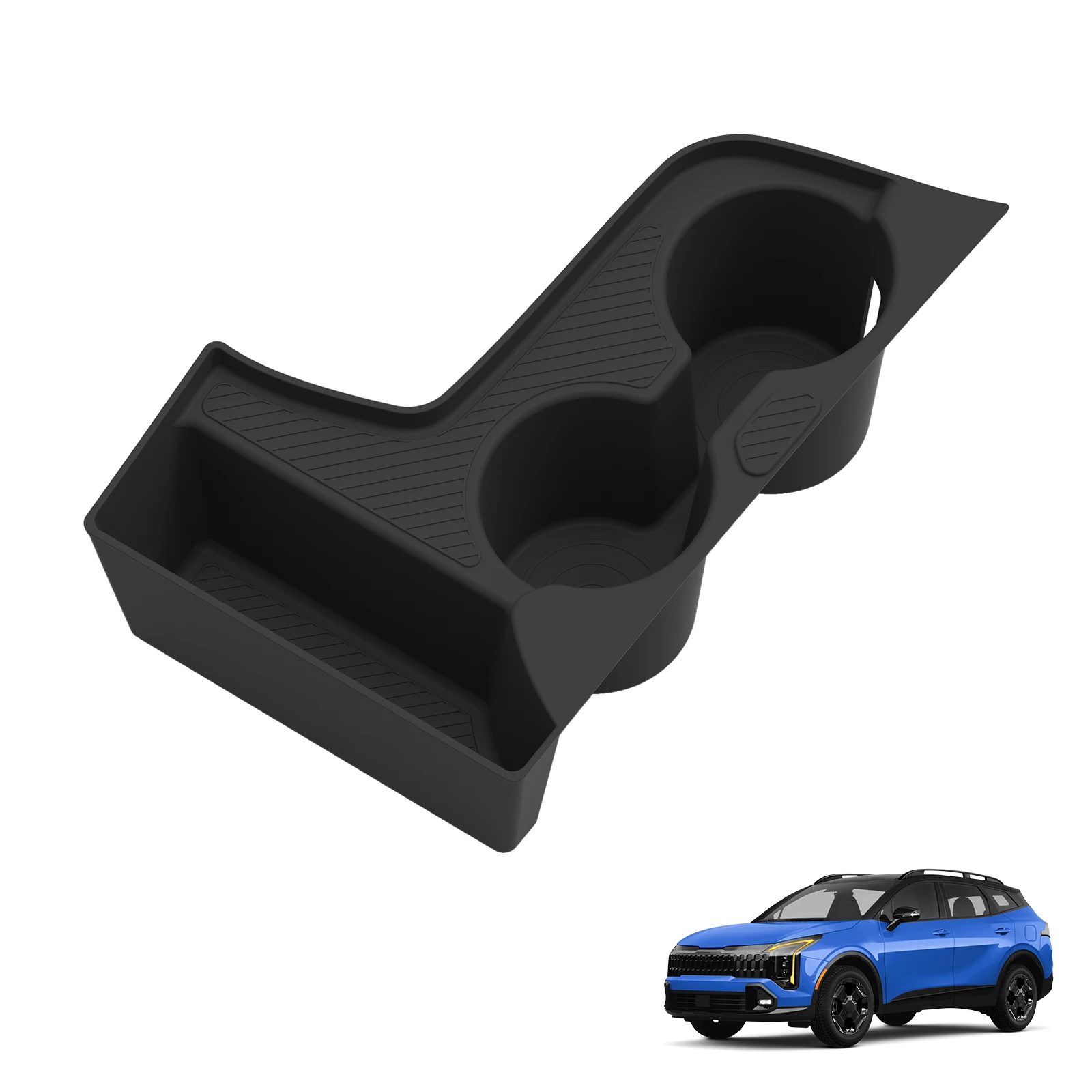 Left Drive for Kia Sportage NQ5 2026 Center Console Water Cup Holder Insert Car Storage Box Silicone Organizer Accessories