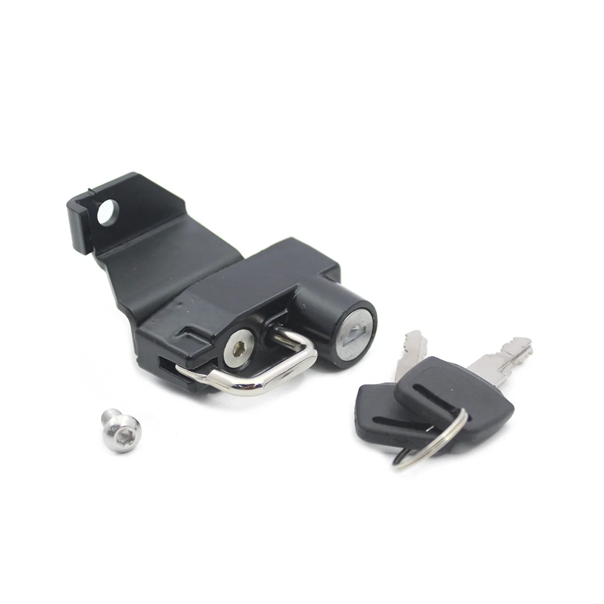 Motorcycle Helmet Lock 2 Keys Black Steel Plate for VN650 S 2015 2016 2017 2018 2019 2020 2021