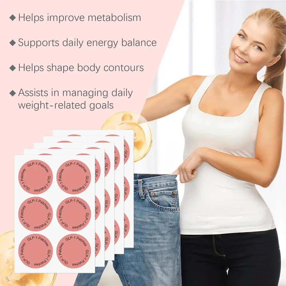 30 بقع GLP-1 بقع تنحيف الجسم التحكم في الشهية البطن الدهون الموقد فقدان الوزن منظم التحكم في تشكيل الوزن الجسم