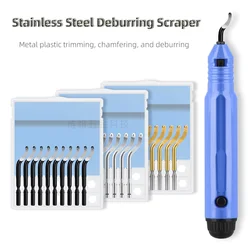 Deburring Burr Blade Scraper Blade Rubber Burr Handle Trimmer Hand Deburring Tool For Metal Wood Plastic Rubber Aluminum Iron
