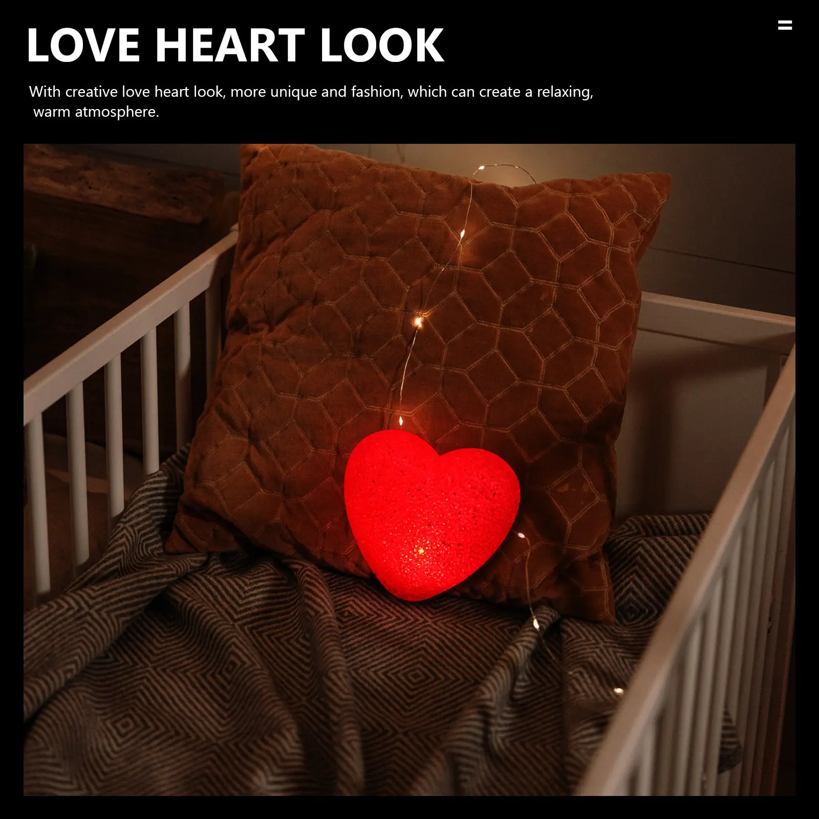 

1Pcs Creative Love Heart LED Night Lamp Decorative Bedside Table Light Romantic Home Desktop Garden Party Use Table Lamp