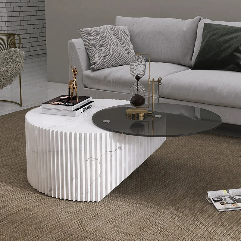 طاولة قهوة مستديرة غرفة معيشة حديثة وبسيطة طاولة إبداعية شخصية بسيطة #4