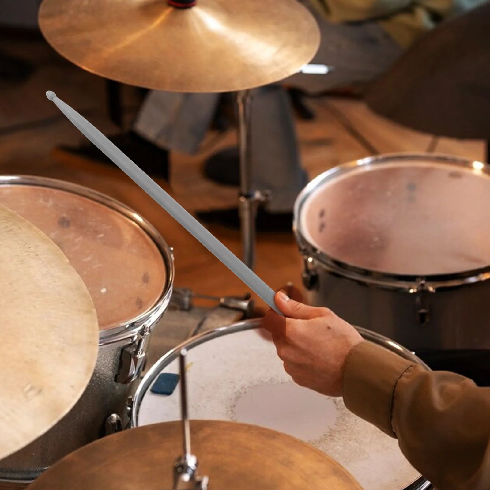 

1Pair Carbon Fiber Drum Sticks Strong Stable Build High Performance Practice Tool Compact Design for Drummers on The Go