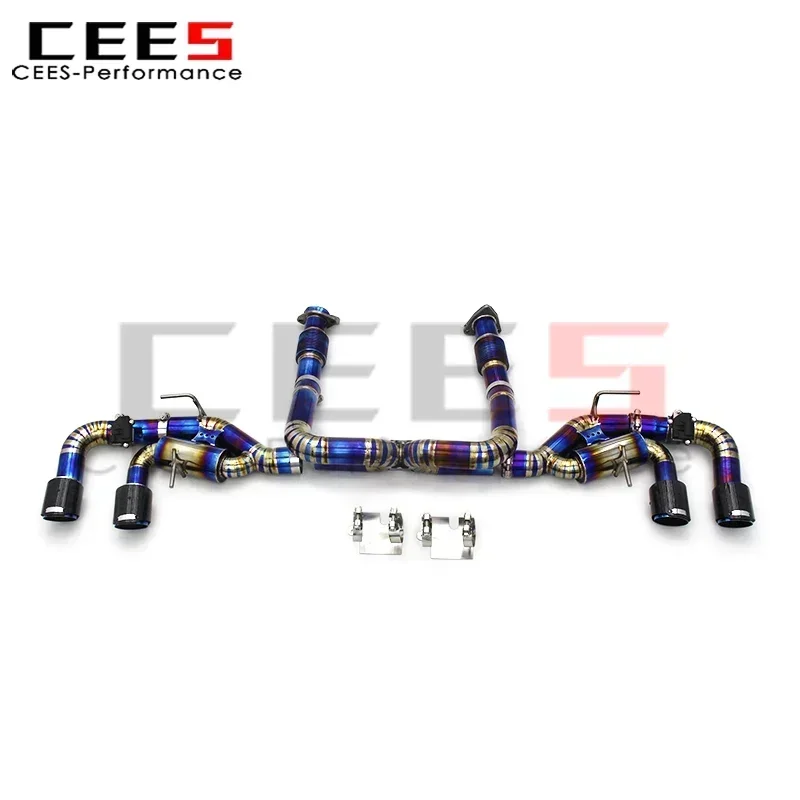 CEES Tuning Exhaust Catback for Chevrolet CORVETTE C8 2019-2023 Titanium Valvetronic Exhaust with Valve Extension Line System