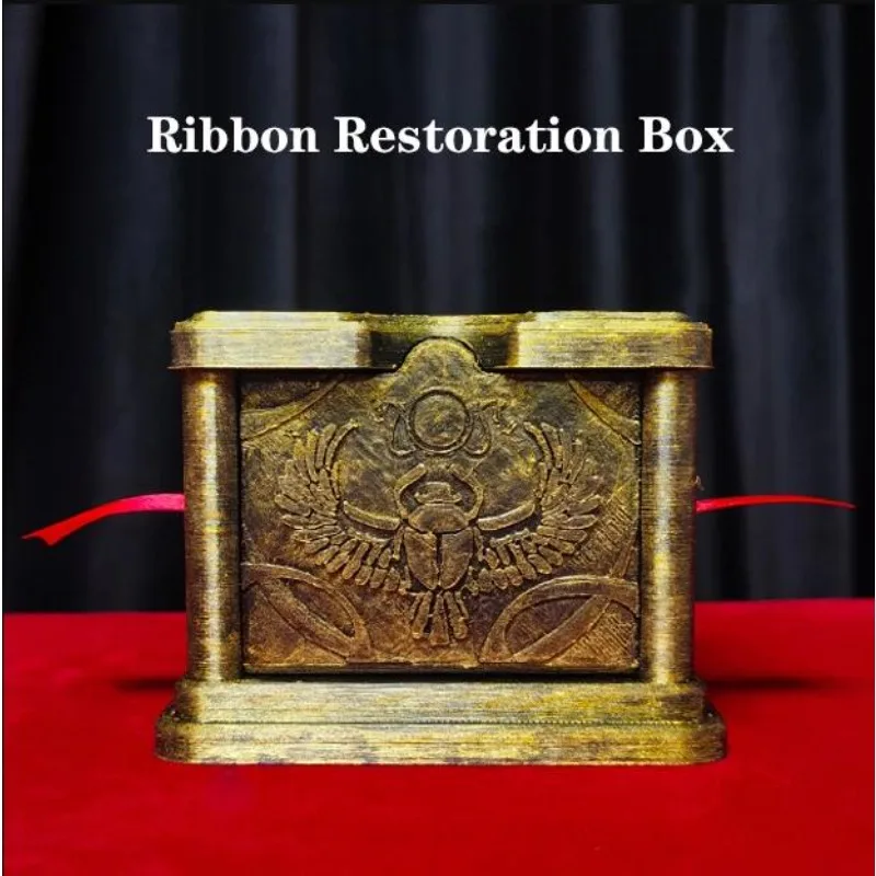 

Ribbon Restoration Box Stage Magic Tricks Illusions Gimmicks Magician Close Up Magia Props Fun A Visual Miracle in A Vintage Box