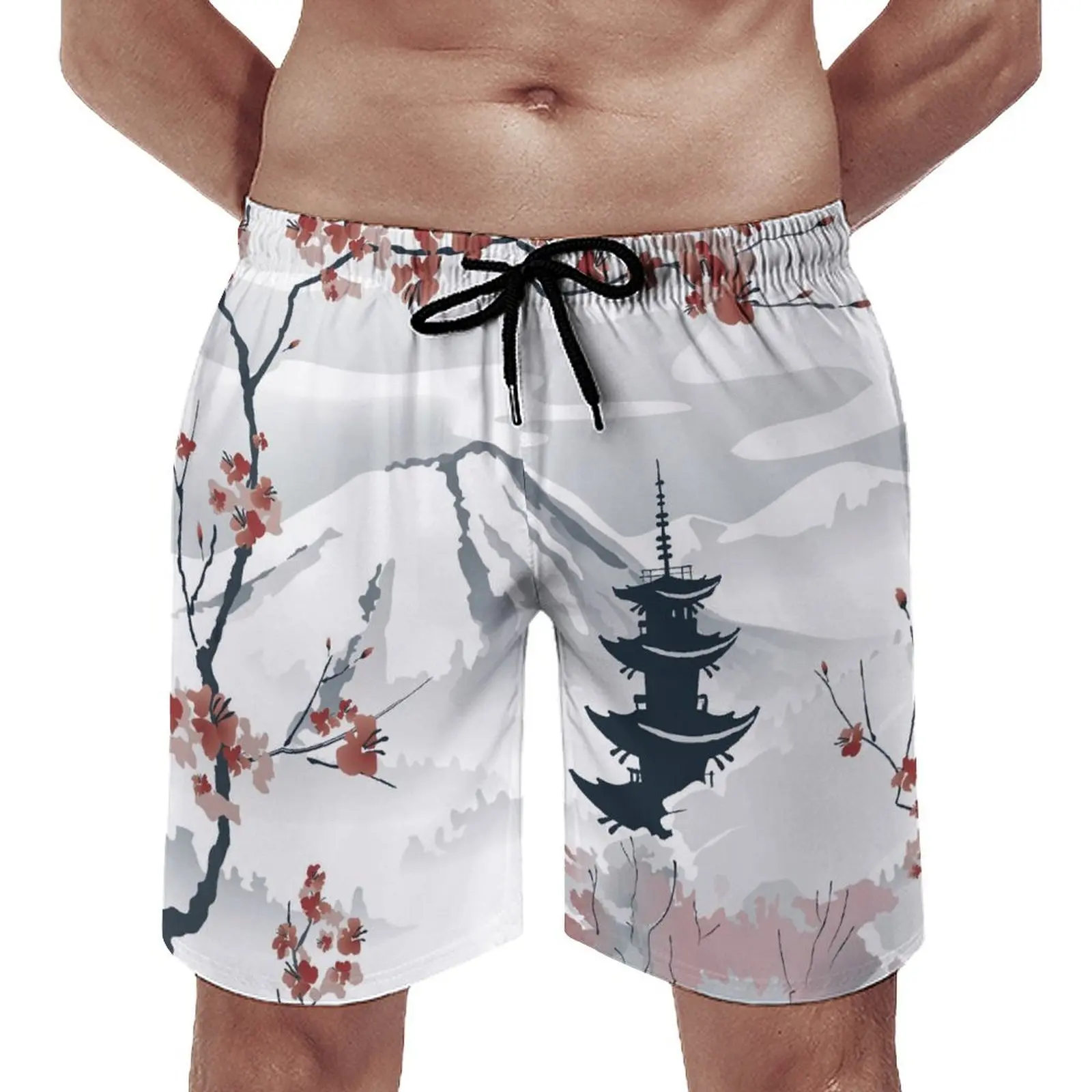 

Мужская/Женская Летняя Повседневная дышащая повседневная одежда простая модная мультяшная иллюстрация печатные пляжные брюки четверти