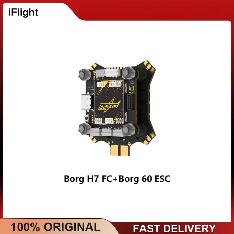 iFlight Borg H7 Stack ICM42688 60A BL32 Flight Controller ESC Combo for FPV Racing Drone DIY Parts