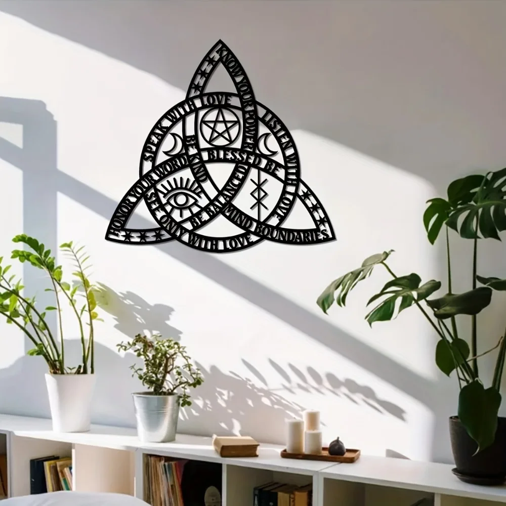 CIFBUY Iron Wall Art Celtic Knot Design Metal Hanging Decor Modern Indoor Outdoor Home Decor Unique Irish Style