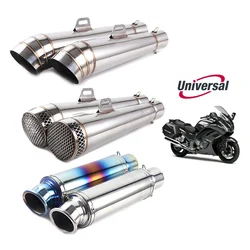 Universal 51mm 60mm project Motorcycle Exhaust Muffler Modified Exhaust Stainless Steel Carbon Fiber Fit Most Motorbike