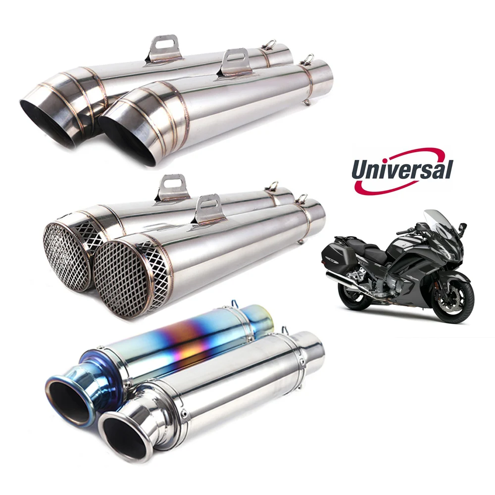 Universal 51mm 60mm project Motorcycle Exhaust Muffler Modified Exhaust Stainless Steel Carbon Fiber Fit Most Motorbike 