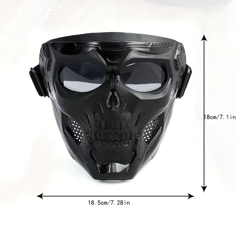 Motorcycle skull mask wind goggles outdoor sports riding glasses Halloween props windproof tactical mask