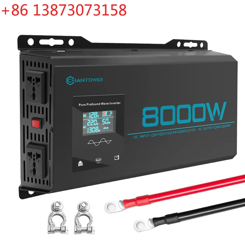 Universal Dual Voltage Pure Sine Wave Inverter DC 12V/24V 48V/60V/72V to AC 220V