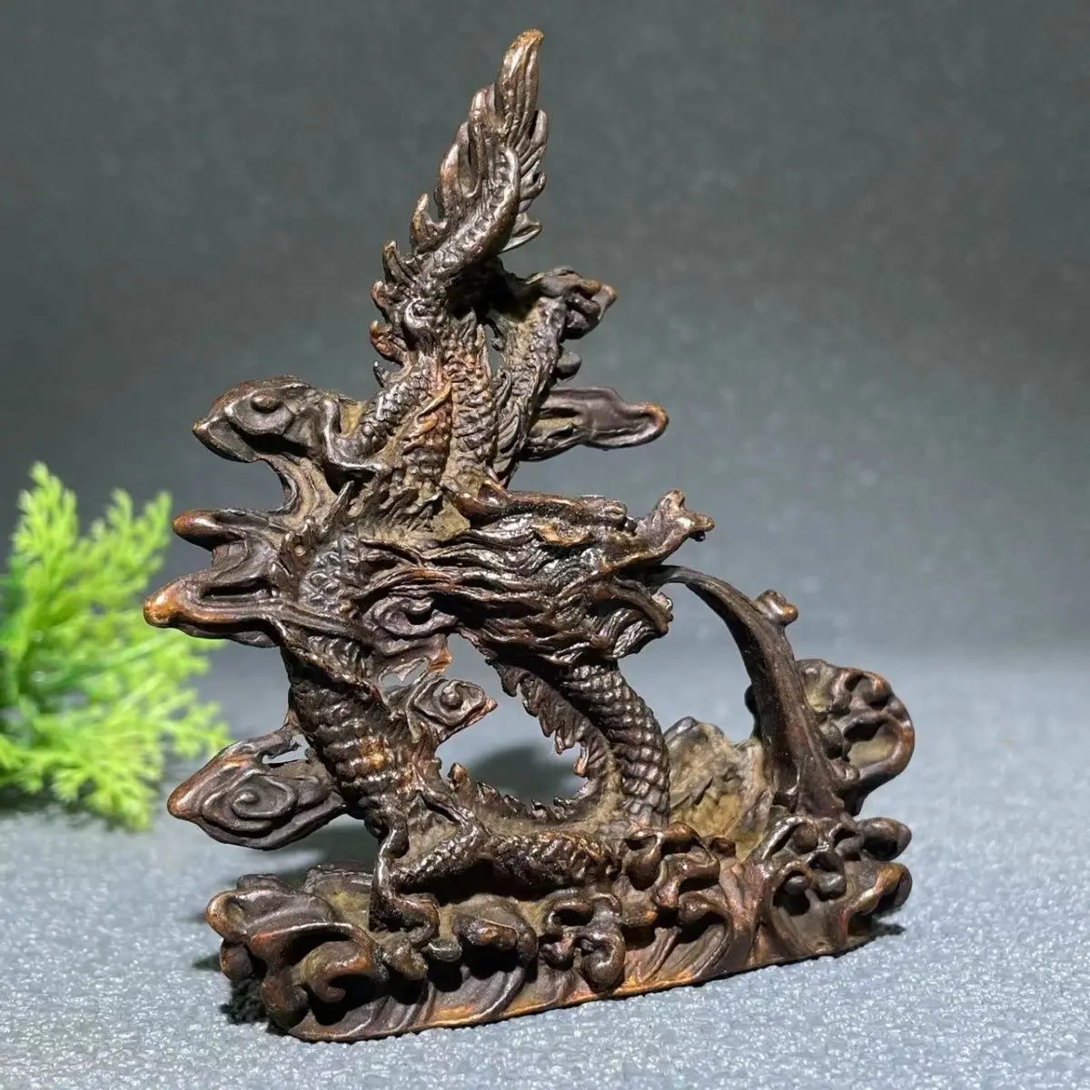 Retro Dragon absorbs water Ornament Decoration Tea Pet Figurines Desk Decor Accessories