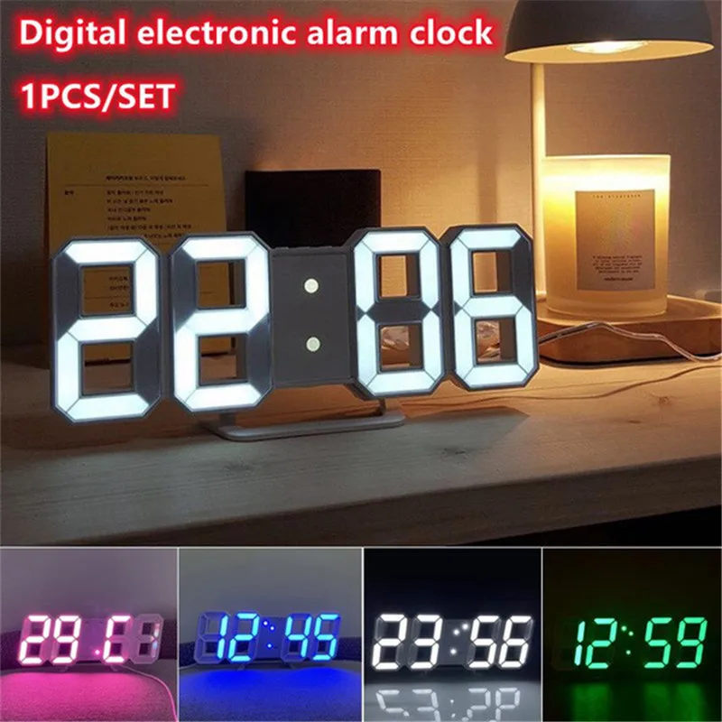 3D LED Digital Alarm Clock, Table Alarm Clock Manually & Auto Adjust Brightness, Easy to Read at Night, Perfect for Home Decor