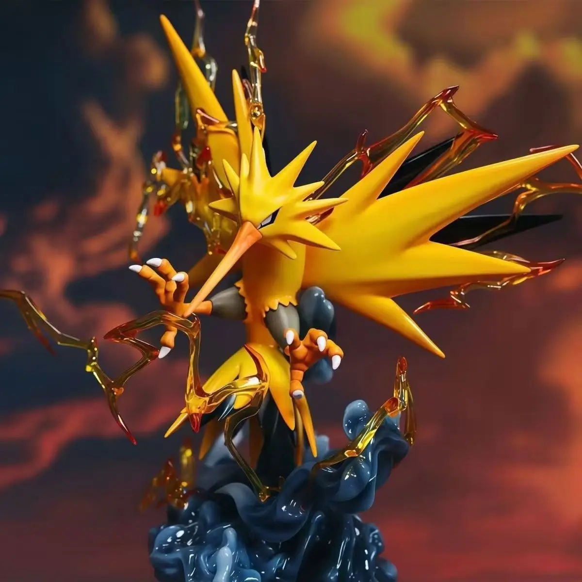 155-センチメートルアニメポケモン雷鳥人形アクションフィギュア彫刻-pvc-デスクトップアクセサリーコレクションモデルおもちゃギフト