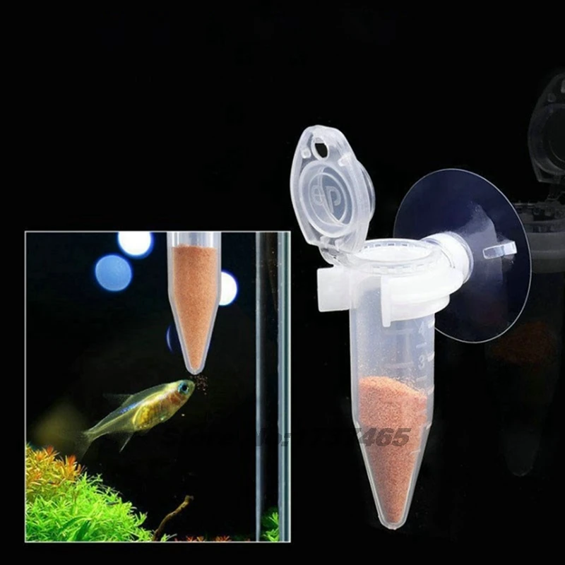 2PCS Automatic Pet Feeder High Strength White Plastic Easy to Clean Ornamental Fish Shrimp Egg Feeder Harvest Durability