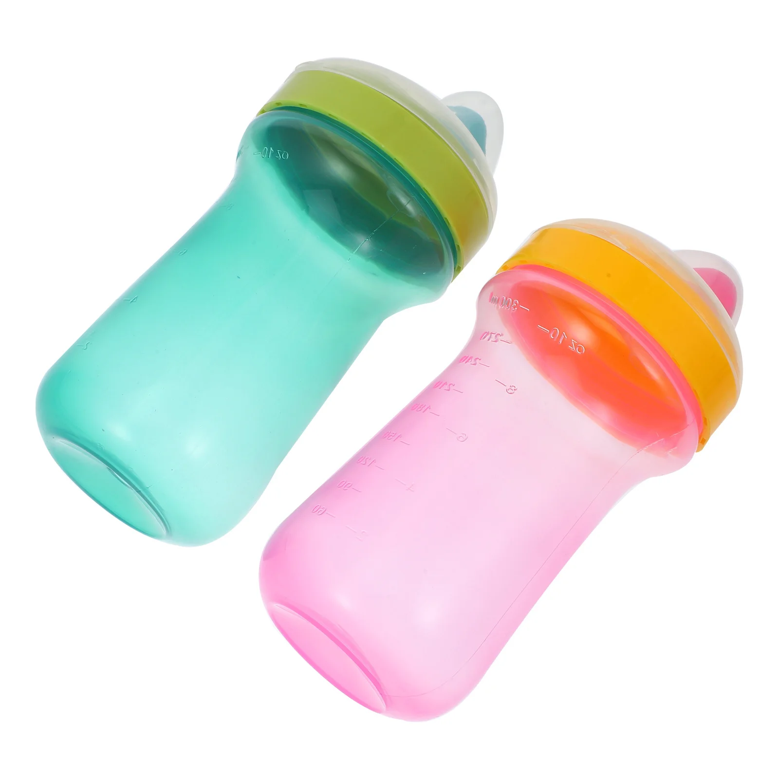 

2Pcs Baby Sippy Cups Silicone Spill Proof Infant Training Cups Portable Toddler Water Bottle Cup for 12+ Month Old