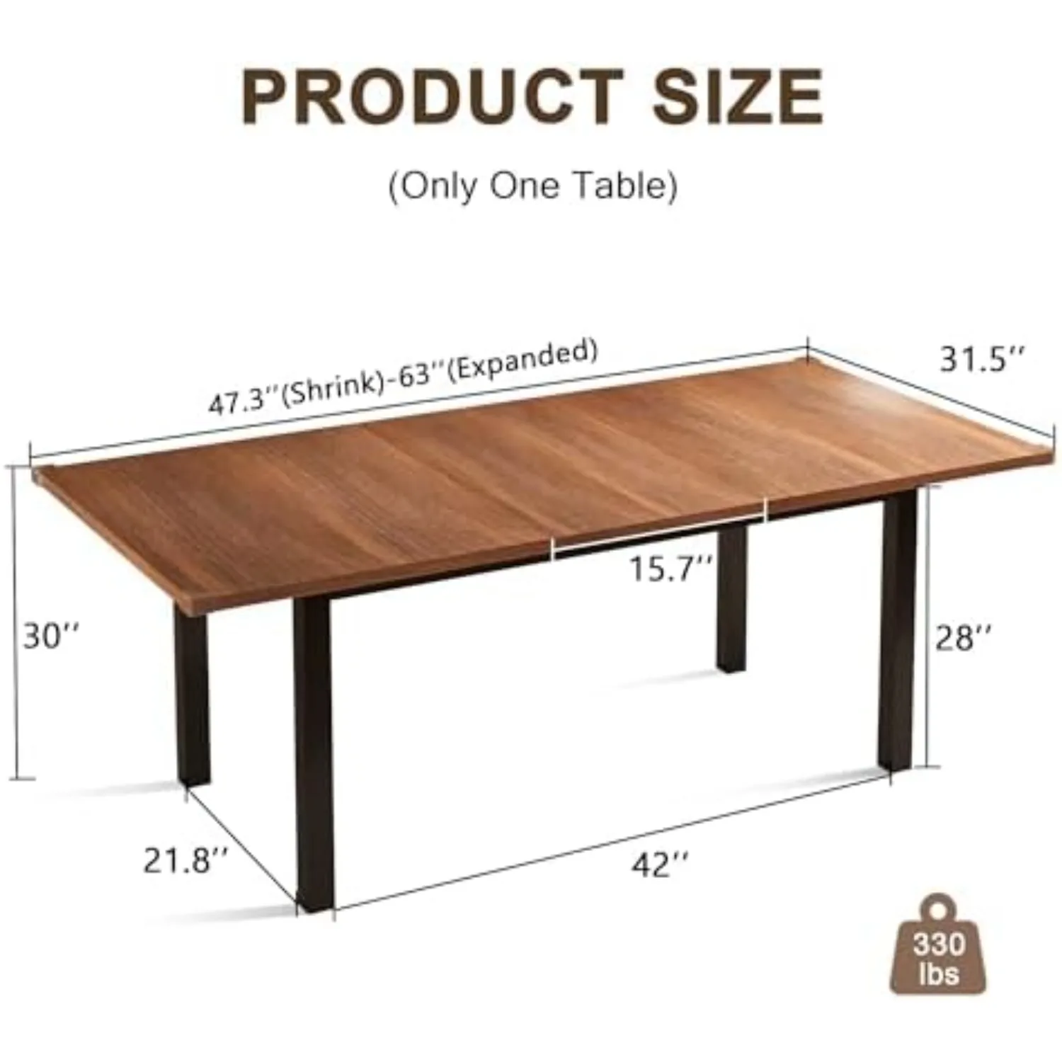 Extendable Dining Table for 4-6, 63