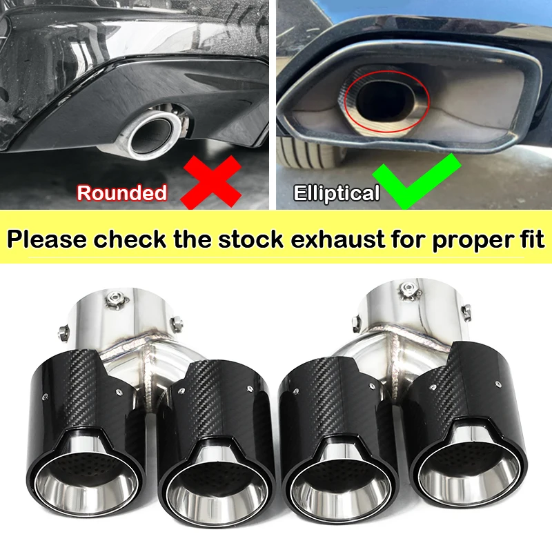 Auto Quad Uitlaat Tip Voor BMW G20 G21 M340i G42 M240i G23 M440i Dual M Prestaties Uitlaat Tip Uitlaatsysteem Nozzle Uitlaat