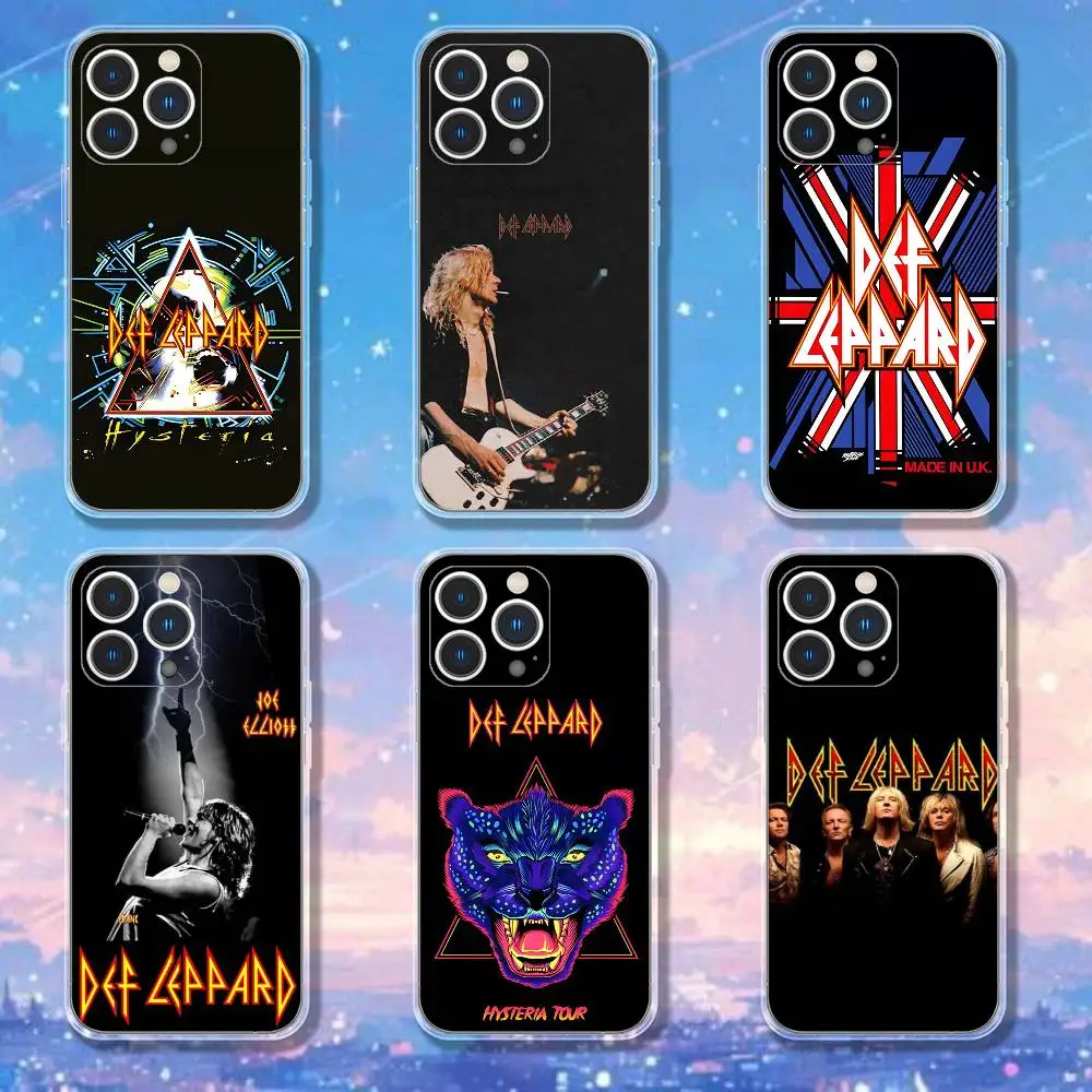 

D-Def L-Leppards Phone Case For iPhone 17,16,15,14,13,12,11 Pro,Max,Plus,X,XS,XR,SE4,E Mini Transparent Soft Cover