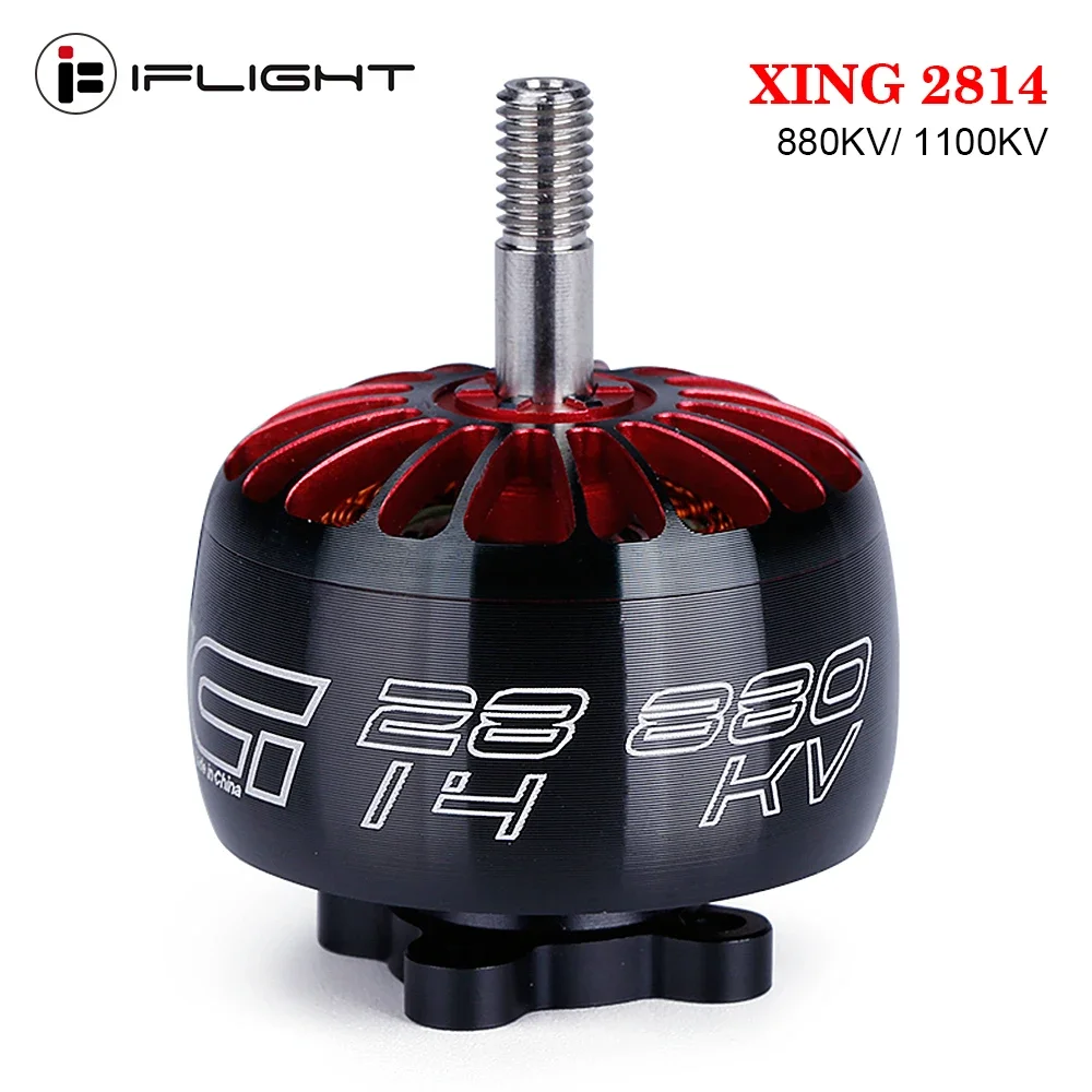IFlight XING 2814 880KV/ 1100KV Motor sin escobillas con eje de 5mm Compatible con hélice de marco de 8- 9-10 pulgadas 2-6S para Dron RC FPV