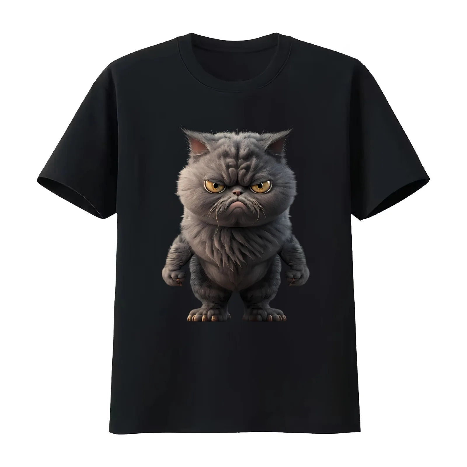 Purrfectly Pissed T-Shirt Summer Casual Cotton Tee Oversized Streetwear Tops Vintage Graphic Print Loose Fit Short Sleeve