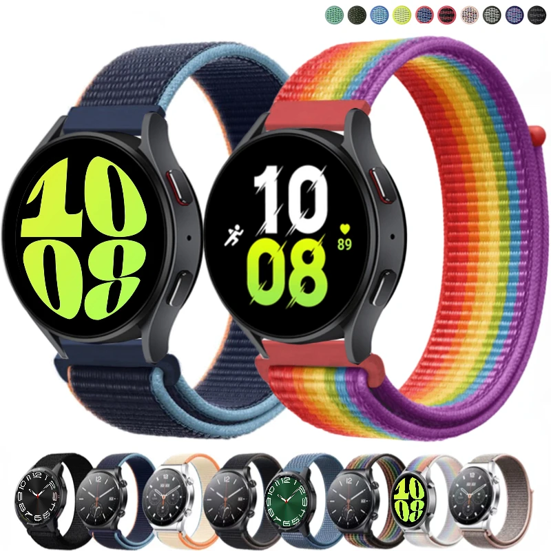 

22mm 20mm Nylon Strap For Samsung Galaxy watch 6 5 4 3 Gear S3 Amazfit GTR Breathable Soft Wrist band For Huawei Watch GT2/3 Pro