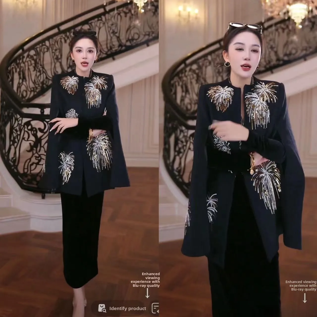 

Элегантное женское пальто-накидка из полиэстера с капюшоном, модное, трендовое, теплое, с дизайнерским акцентом на плечах