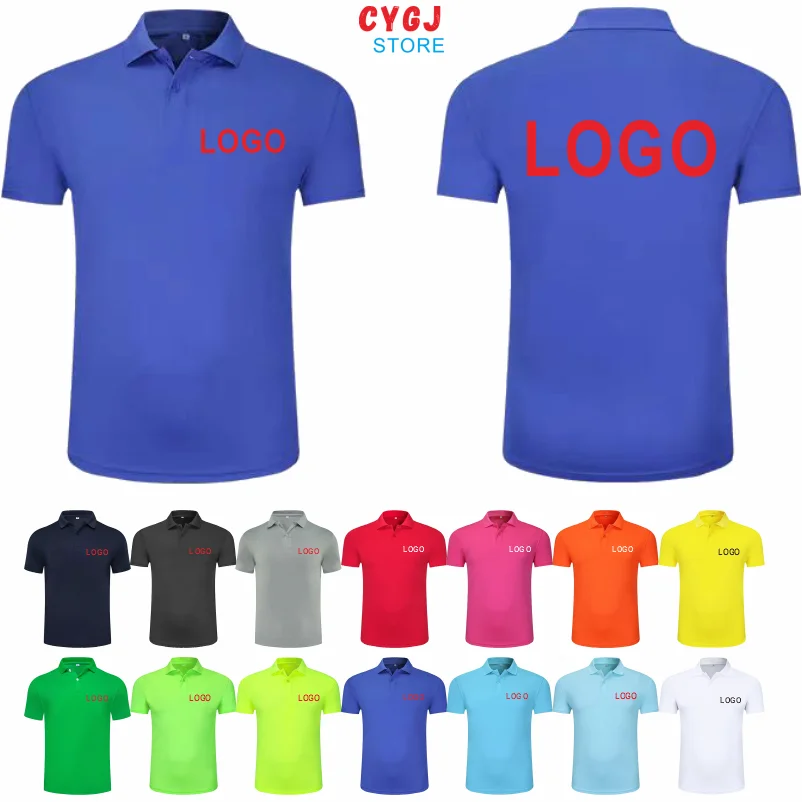 Solid color quick-drying lapel Polo, economical T-shirt, summer casual economical, fashionable, personalized LOGO customization