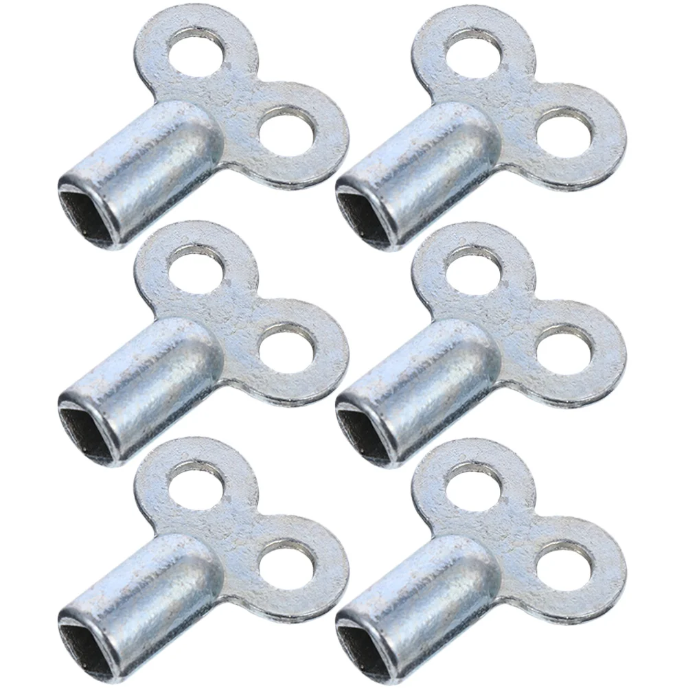 6 Pcs Exhaust Valve Key Metal Water Utility Heater Sink Radiator Keys for Old Air Plumbing Socket Zinc Alloy