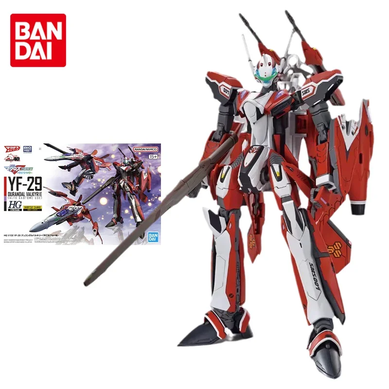 

Bandai Original The Super Dimension Fortress Macross Anime HG YF-29 DURANDAL VALKYRIE Action Figure Toys for Kids Gift Model