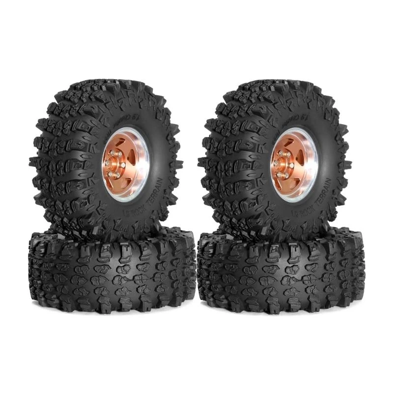 

Q0KB 4 Pcs Rubber Wheel Tires for Remote Control Crawlers Mud Tires Accessories