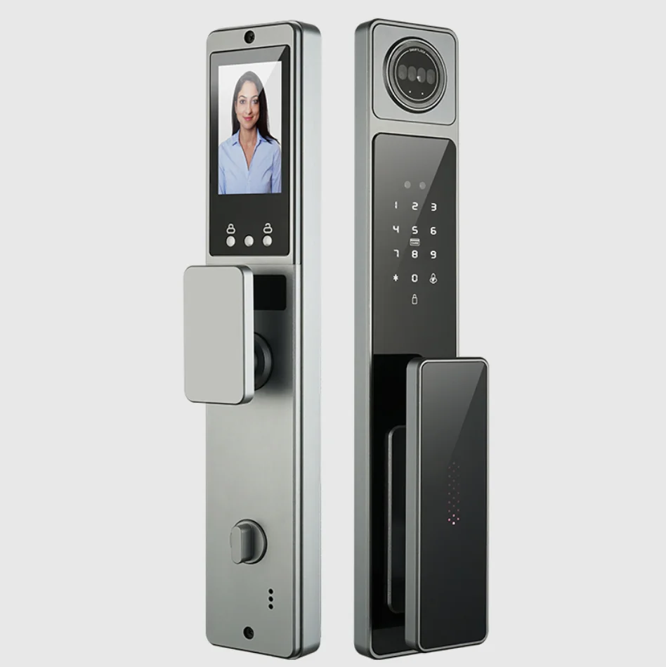 Automatic 3D Face Recognition App Fingerprint Smart Door Lock For Aluminum Door Anti-theft Door