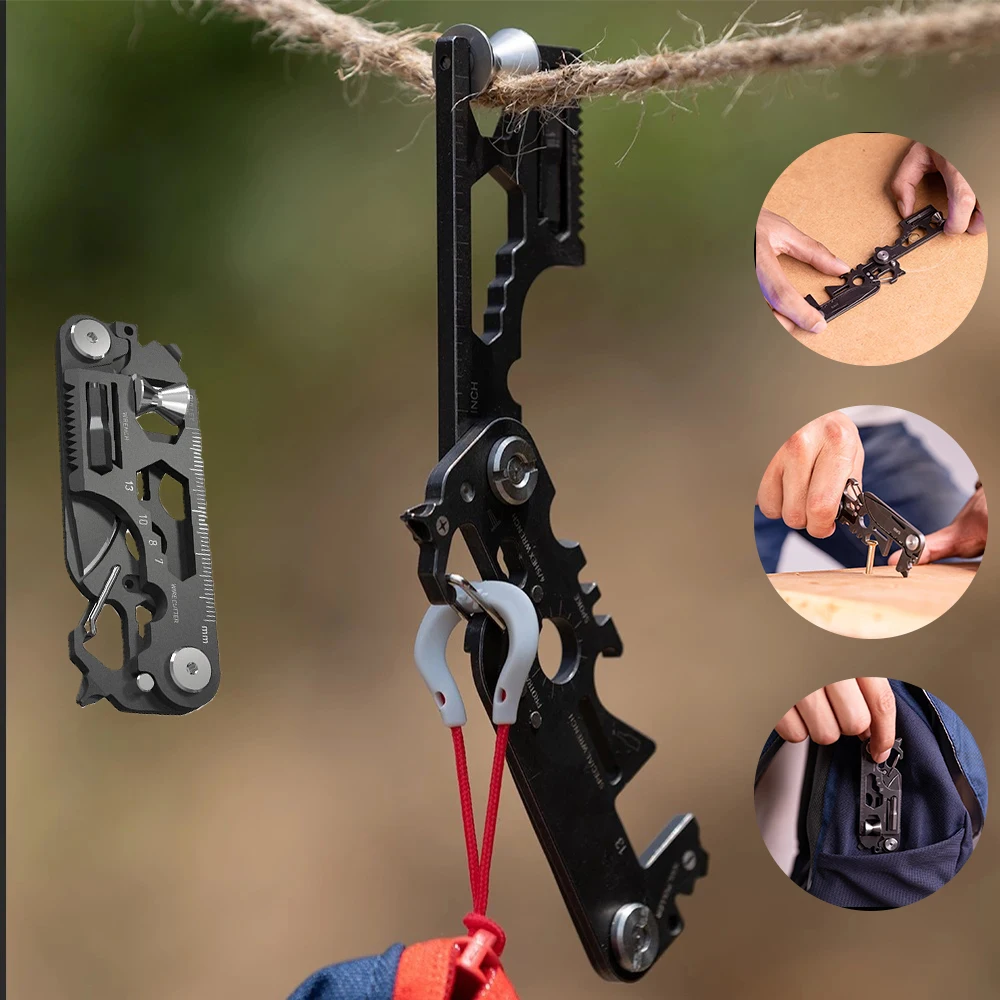 Multifunzionale Outdoor Pocket Tool combinazione Card pieghevole Tactical Army Knife Mini bicicletta riparazione EDC attrezzatura da campeggio