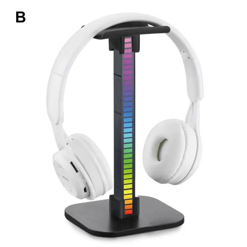 Headset Holder Stylish LED Base RGB Headset Hanger Stable Base Headphone Storage Earphone Stand