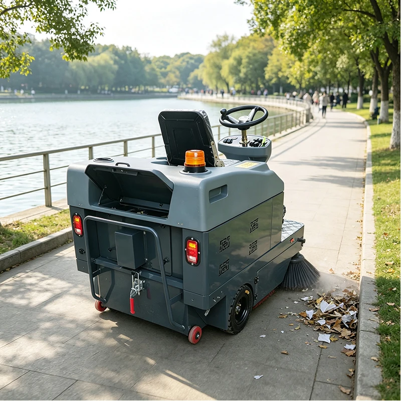 Lithium Battery Industrial Floor Sweeper Electric Road Street Cleaning Machine Ride-On Equipment for Warehouse and Parking Areas
