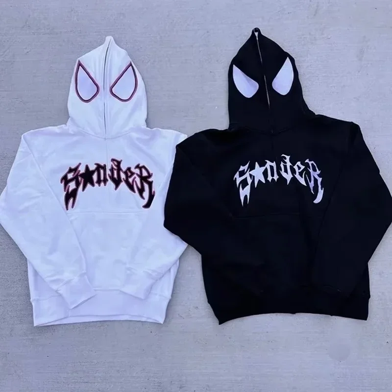 Familien-Matching-Spinnen-Hoodie, Harajuku-Streetwear, Grafik-Oversized-Jacke, Punk-Gothic-Y2K-Kleidung, Sweatshirt für alle Altersgruppen – Detail 8