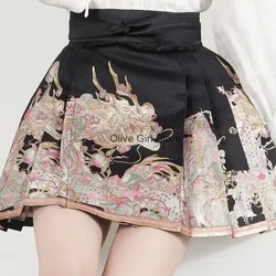 Horse Faced Skirt Summer Chinese Traditional Hanfu Loong Elegant Temperament New High-end Versatile Clothing Fairy Dress